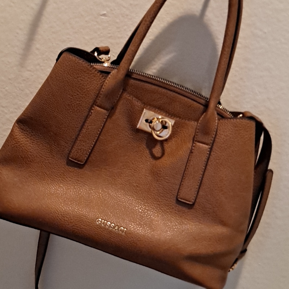 Tan Gussaci Purse